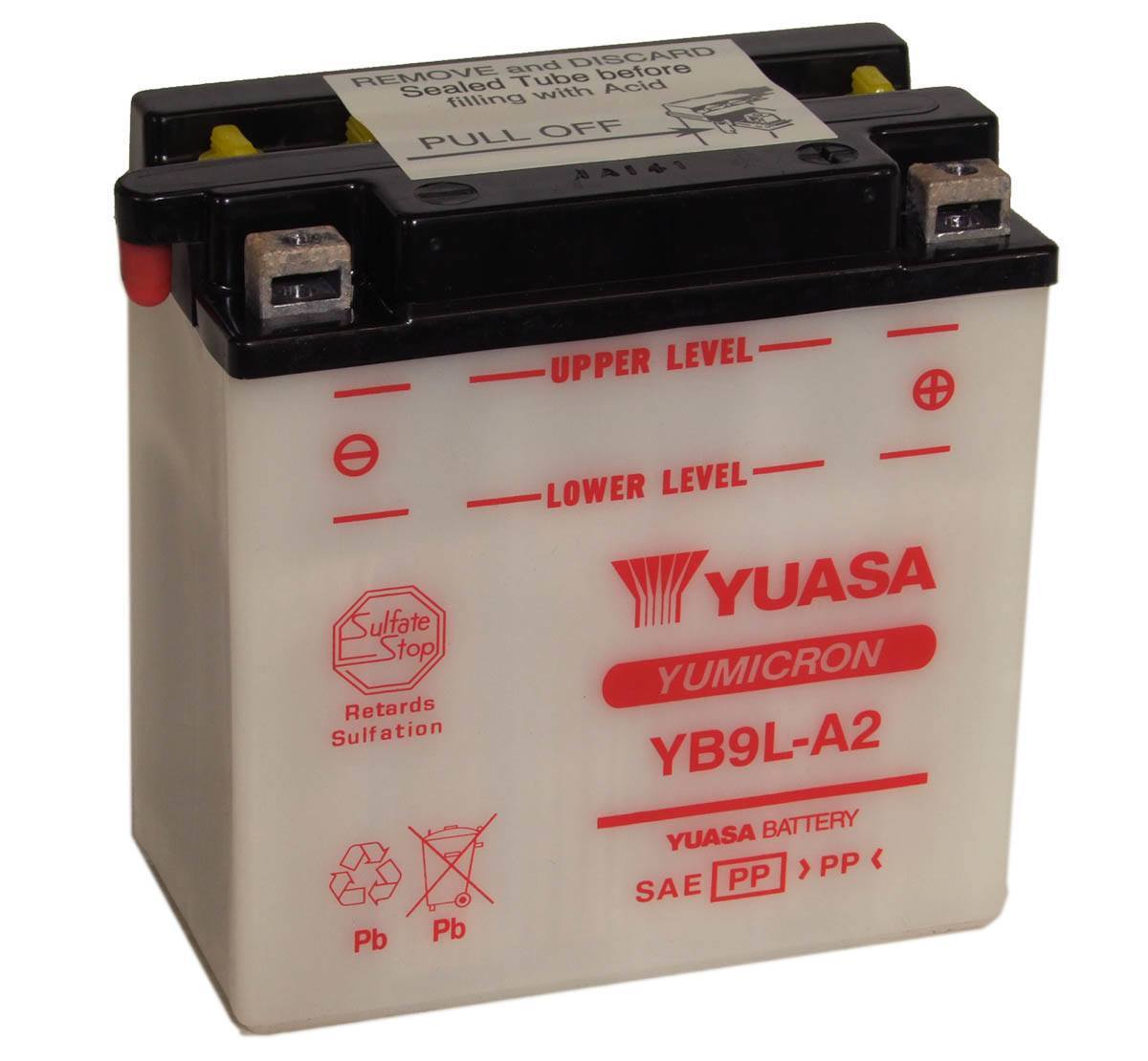 Yuasa YB9L-A2 12V Motorcycle Battery