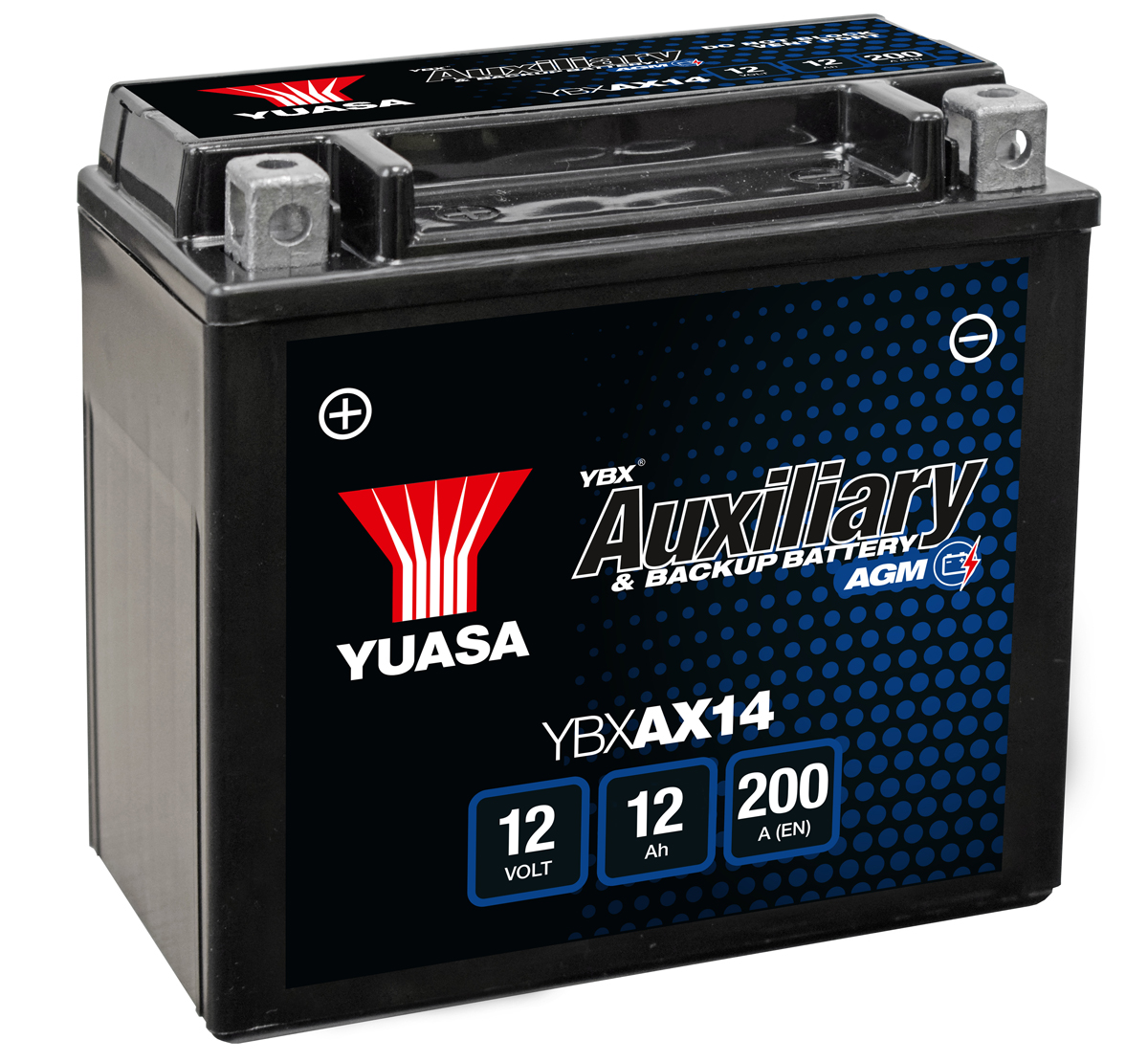 Yuasa YBXAX14 Auxiliary Battery for Audi & Mercedes