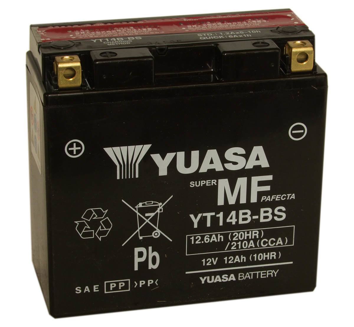 Yuasa YT14B-BS 12V Motorcycle Battery