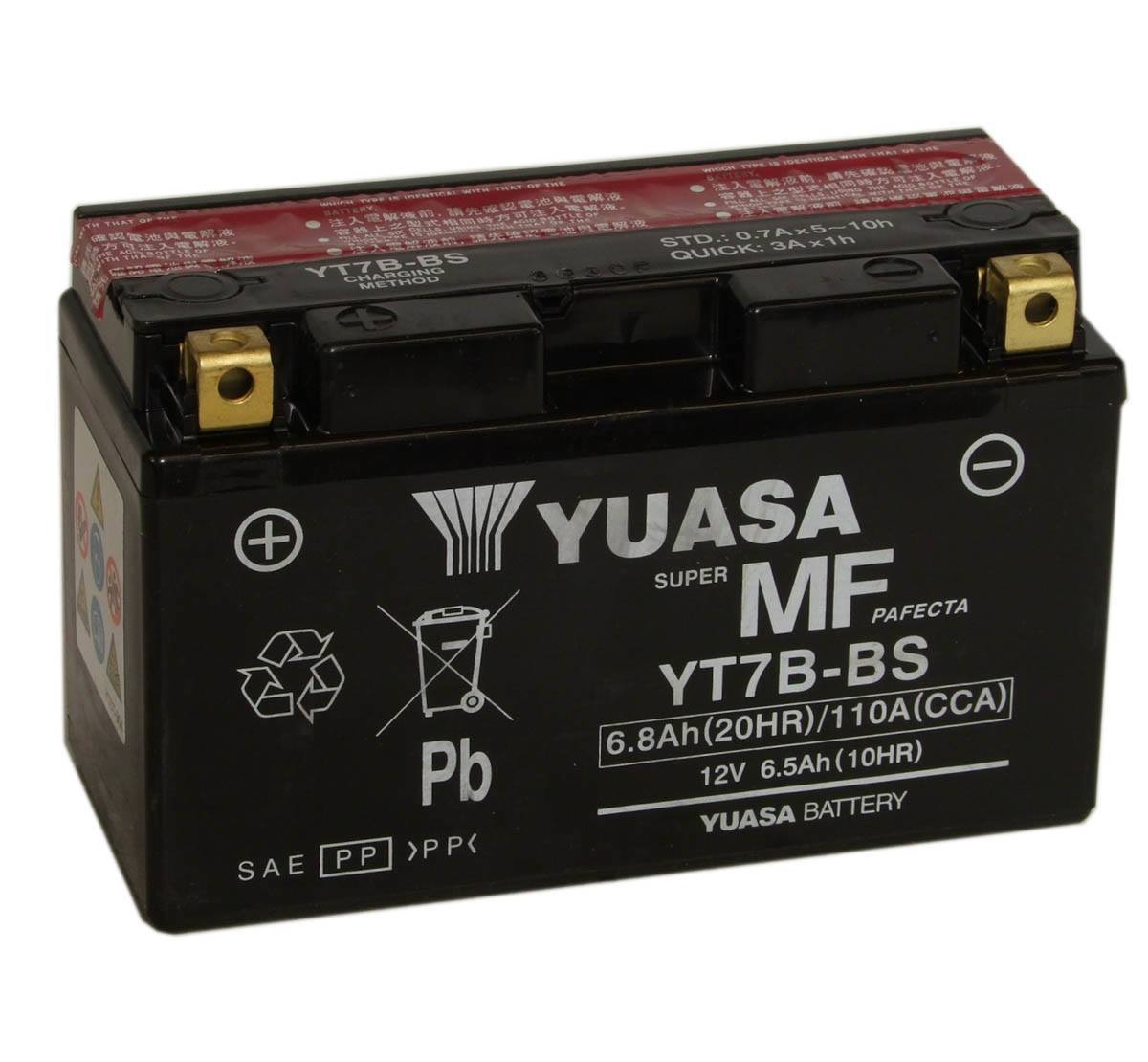 Yuasa YT7B-BS 12V Motorcycle Battery