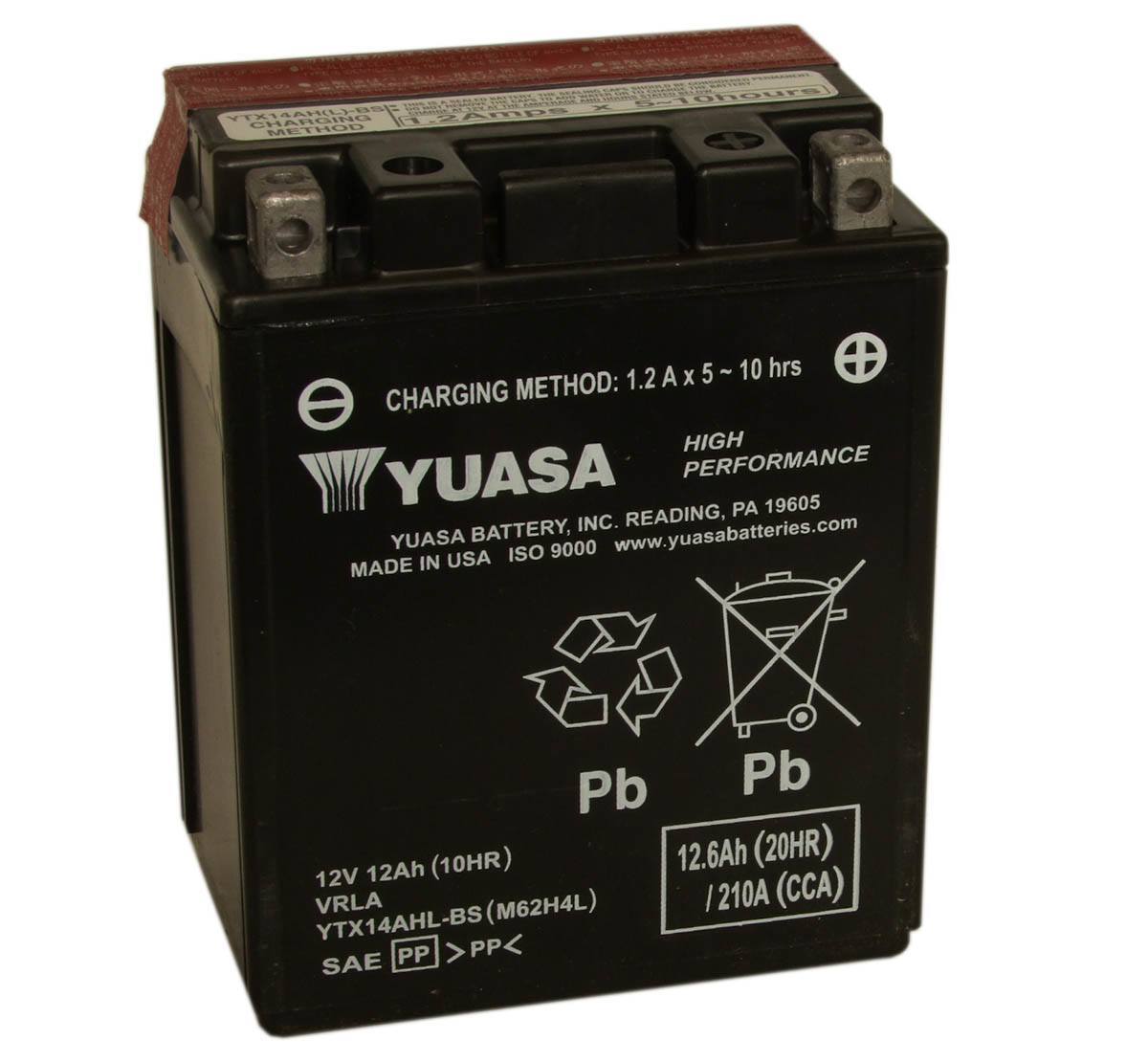 Yuasa YTX14AHL-BS 12V Motorcycle Battery