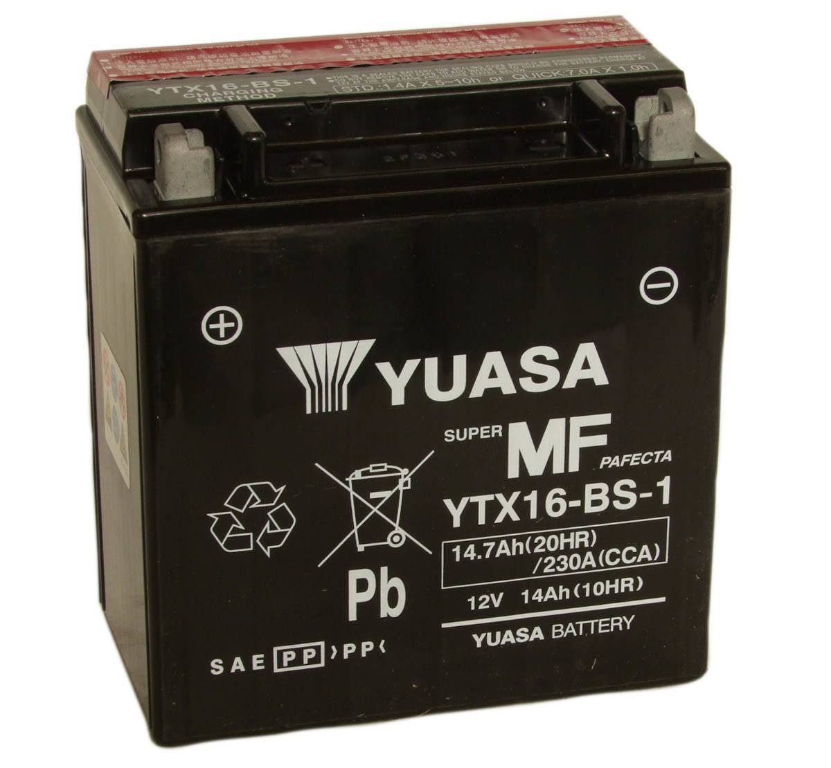 Yuasa YTX16-BS-1 12V Motorbike Battery