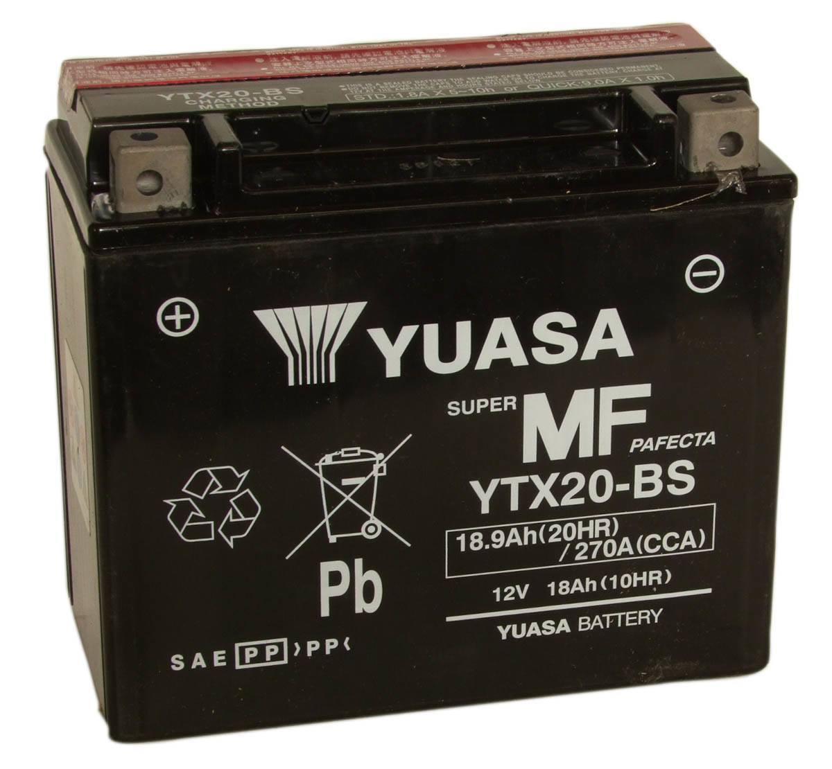 Yuasa YTX20-BS 12V Motorcycle Battery