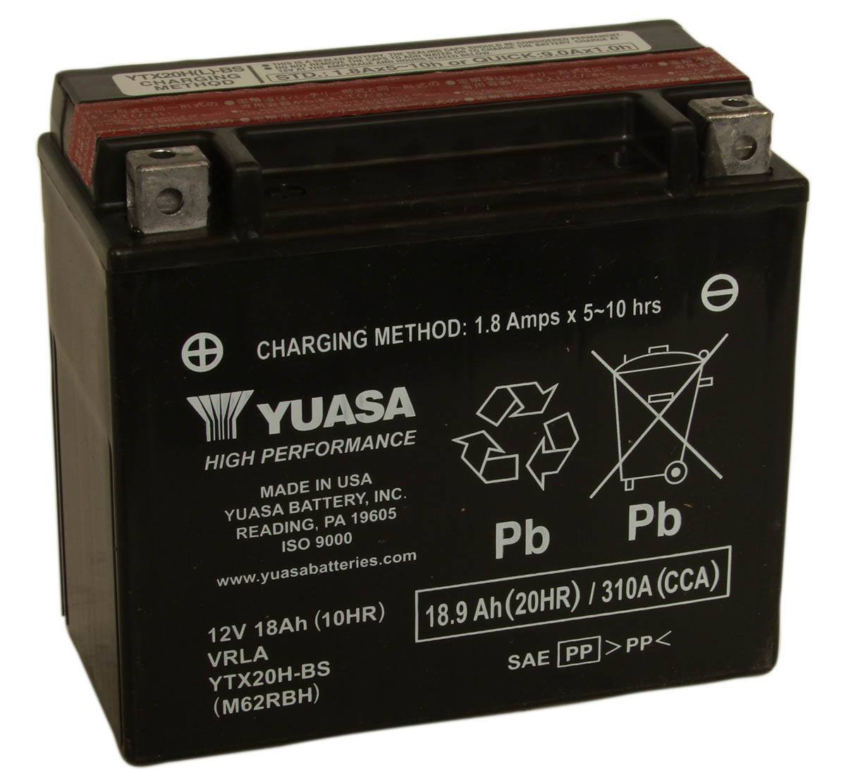 Yuasa YTX20H-BS 12V Motorbike Battery