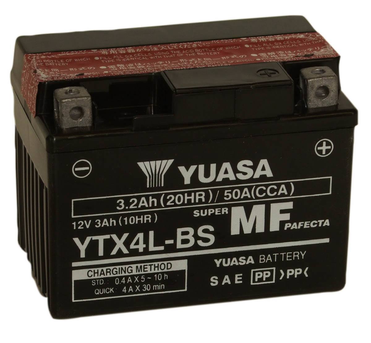 Yuasa YTX4L-BS 12V Motorcycle Battery