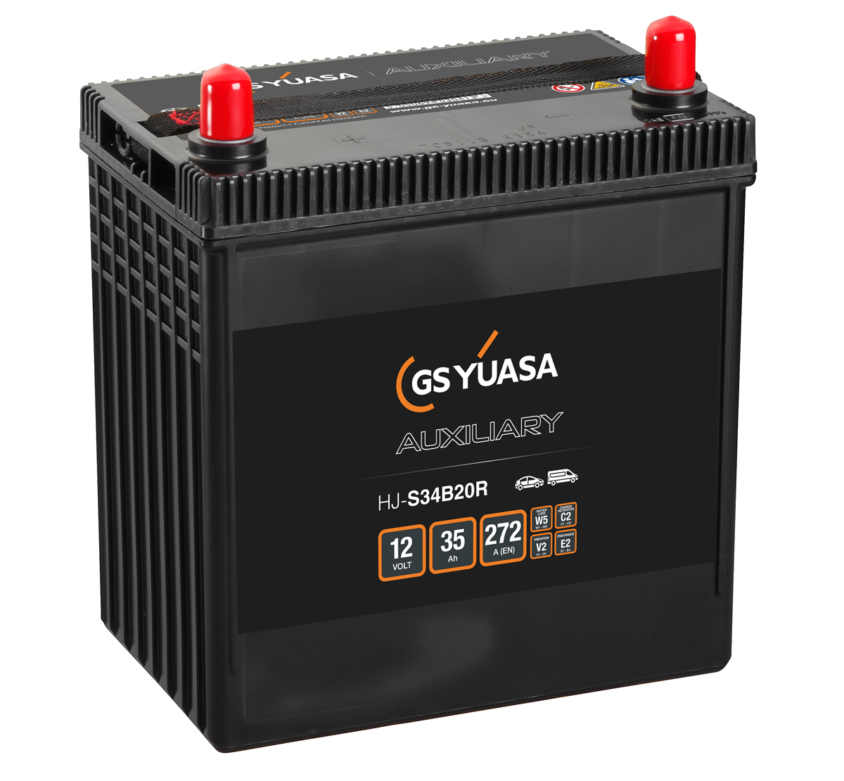 Yuasa HJ-S34B20R JIS B20 12V AGM Car Battery