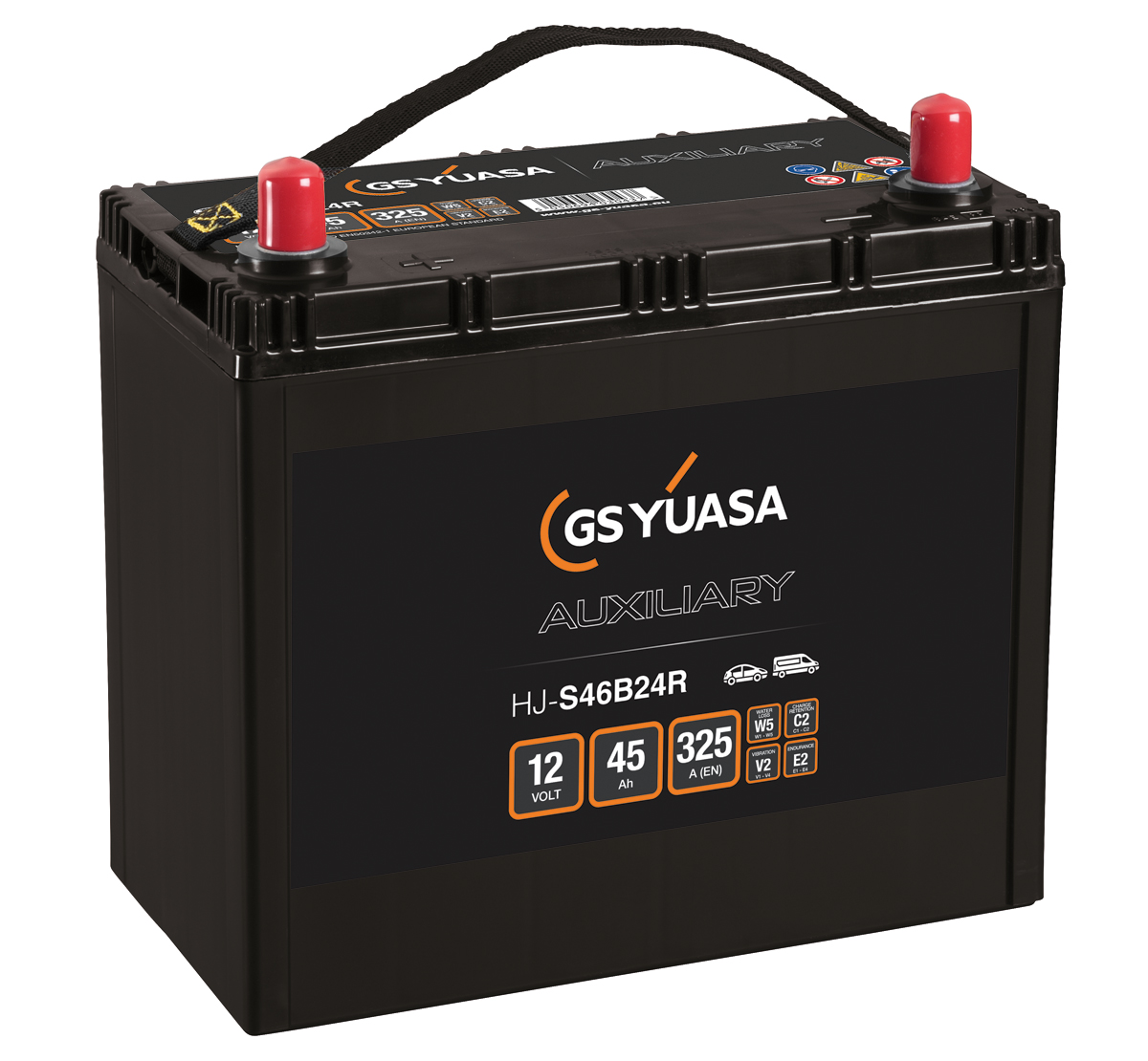 Yuasa HJS46B24R JIS B24 12V AGM Car Battery MDS Battery