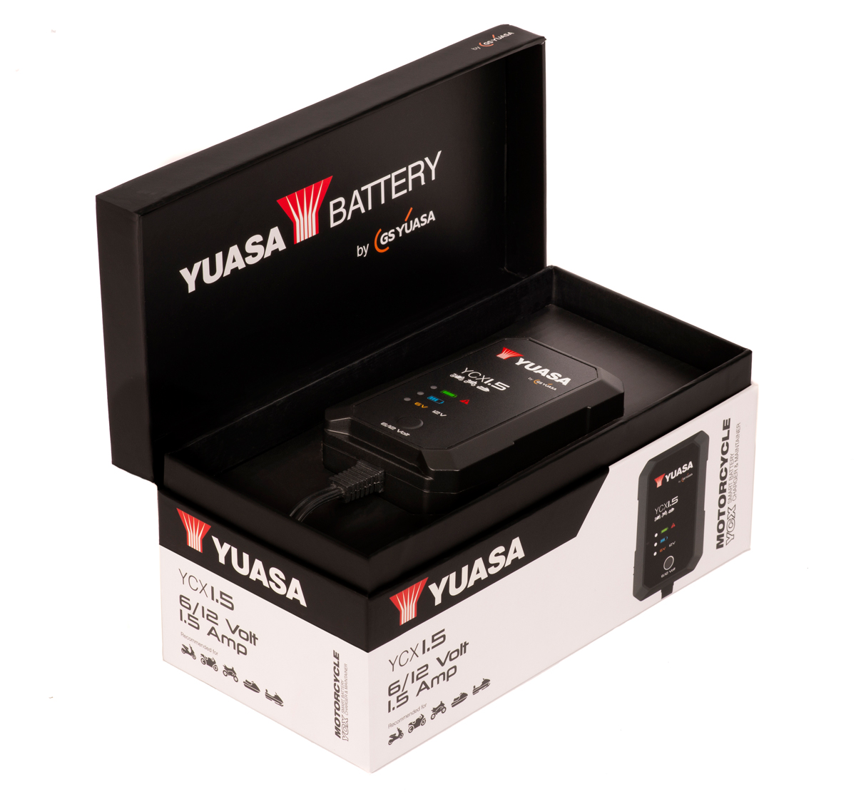 Yuasa YCX1.5 6V/12V Smart Motorcycle Battery Charger MDS Battery