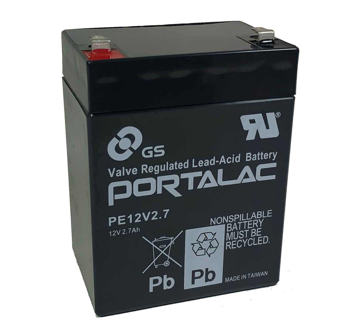Portalac PE12-2.7 12V 2.7Ah Lead Acid Battery