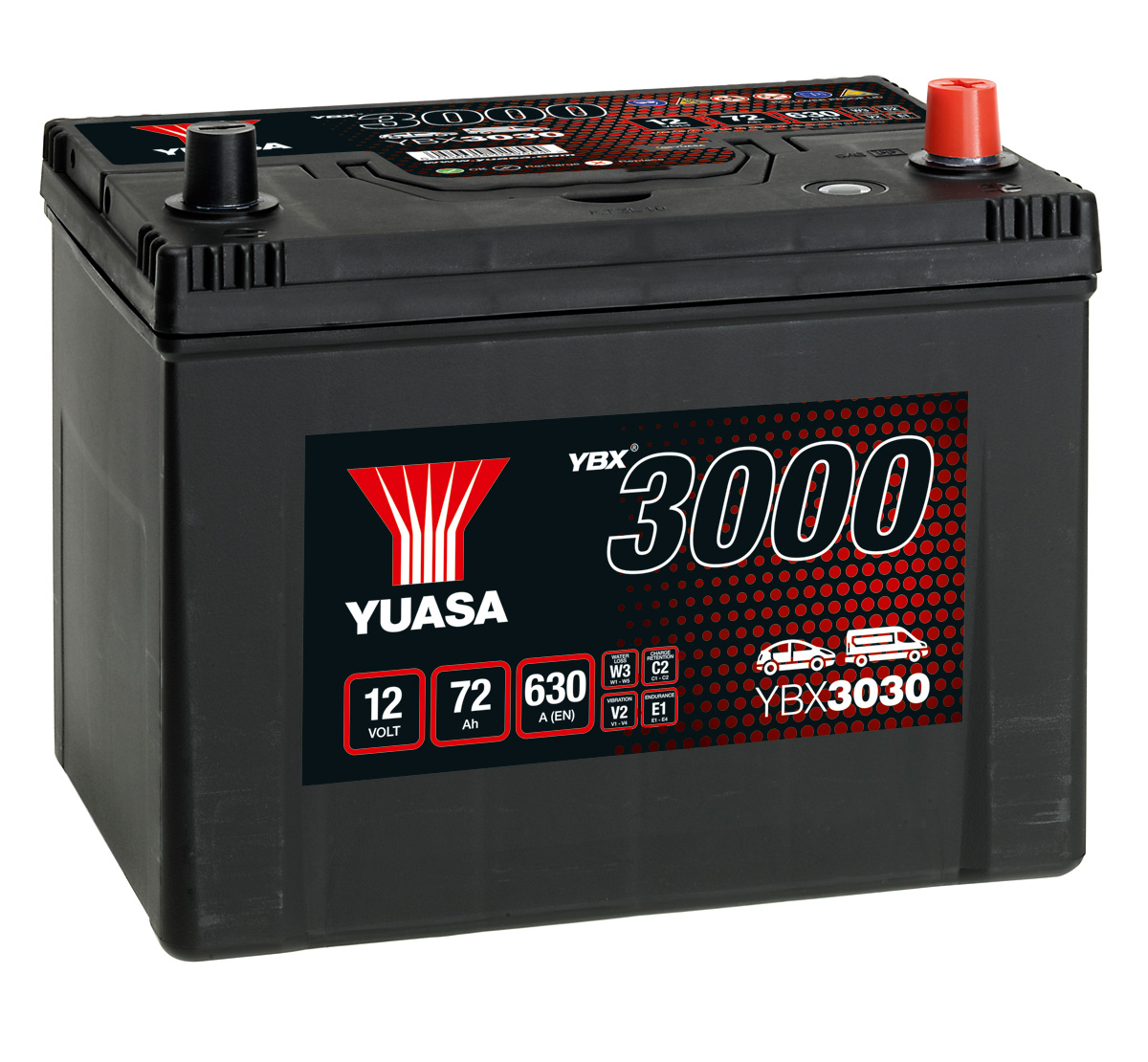 Yuasa YBX3030 12V 70Ah 030 Car Battery