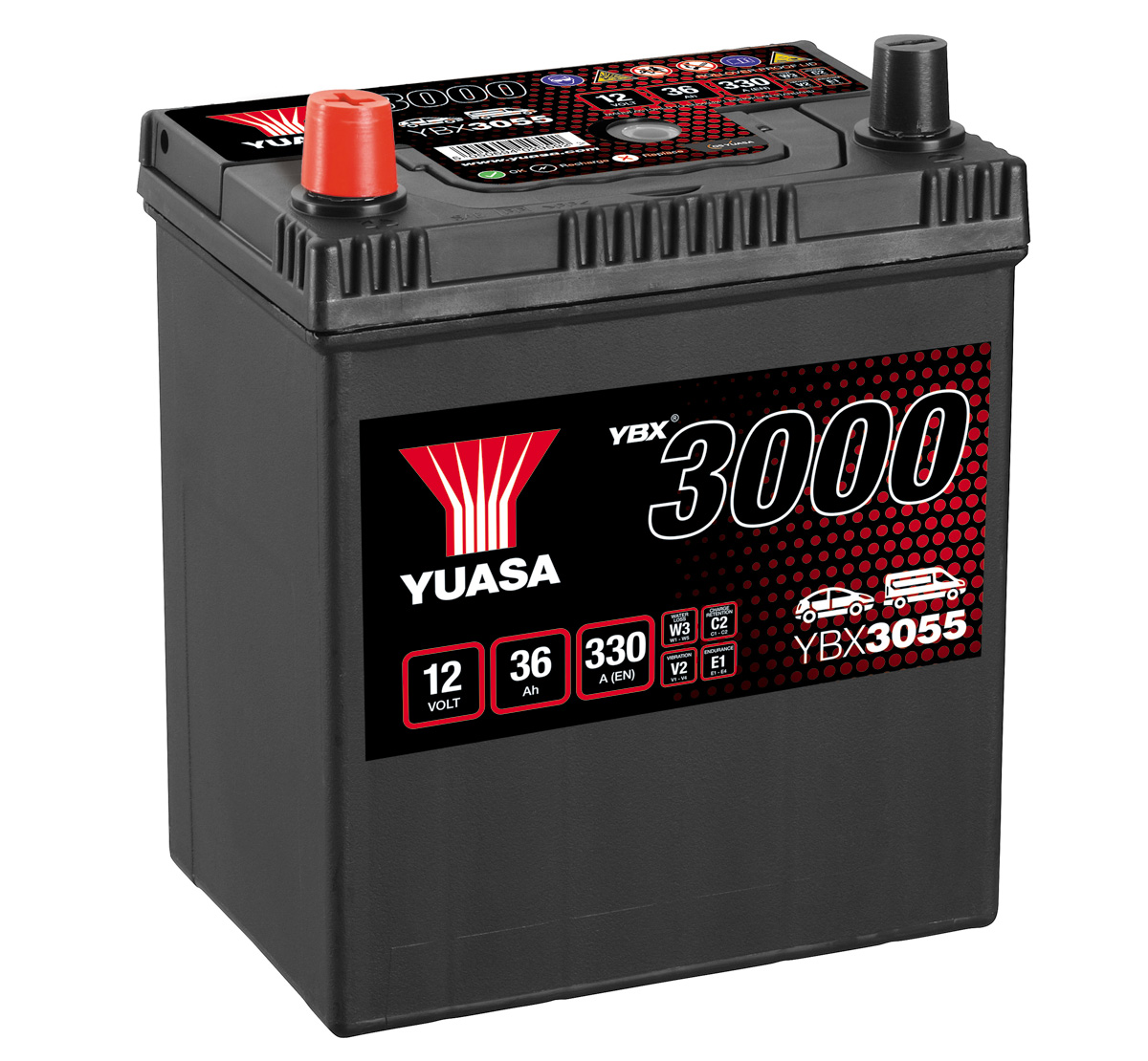 Yuasa YBX3055 12V Replacement Car Battery