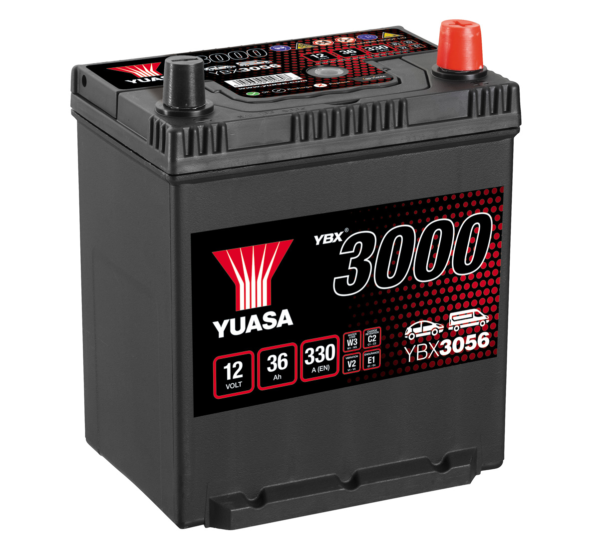 Yuasa YBX3056 12V 056 Type Car Battery