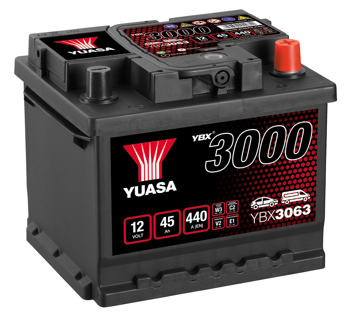 Yuasa YBX3063 063 Type 12V Sealed Car Battery