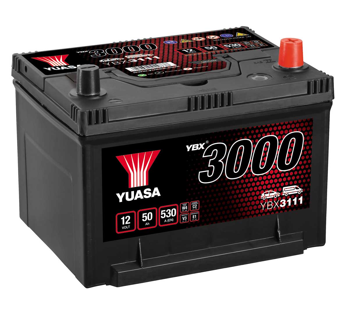 Yuasa YBX3111 011 Size 12V 50Ah Car Battery