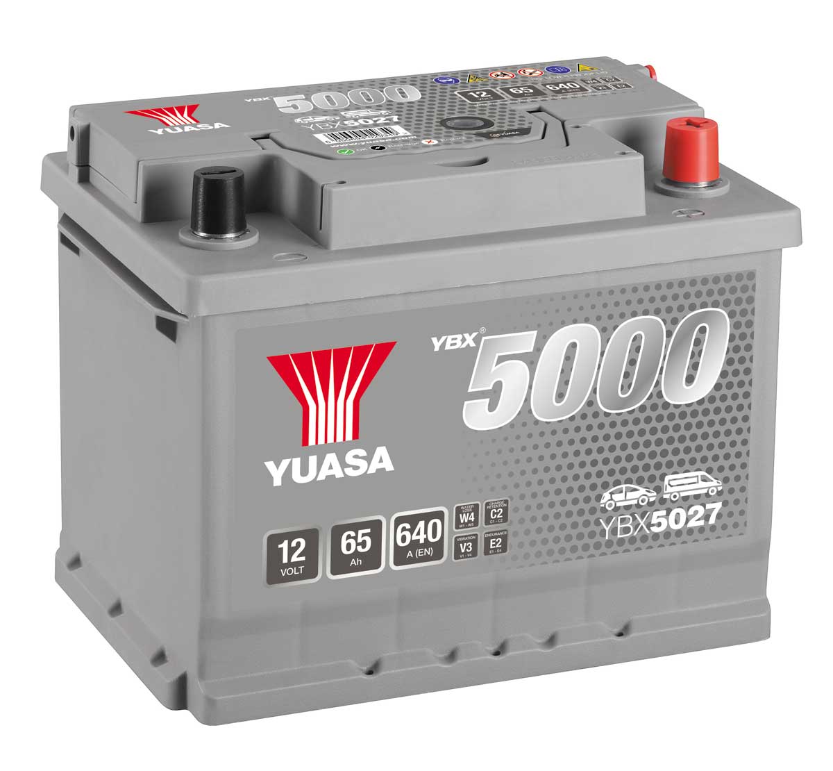 Yuasa YBX5027 Silver 12V 027 Car Battery