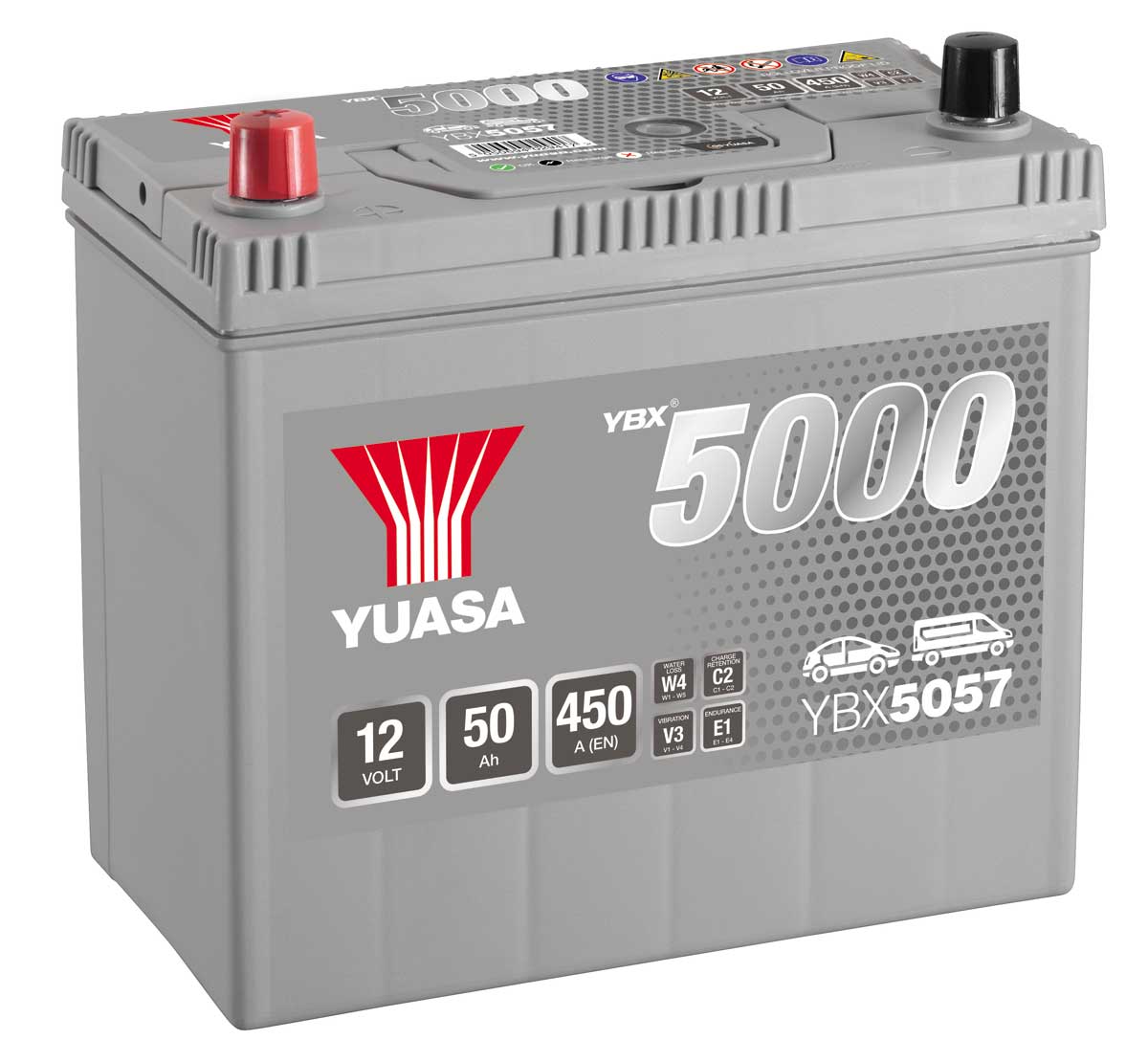 Yuasa YBX5057 Silver 12V 057 Car Battery