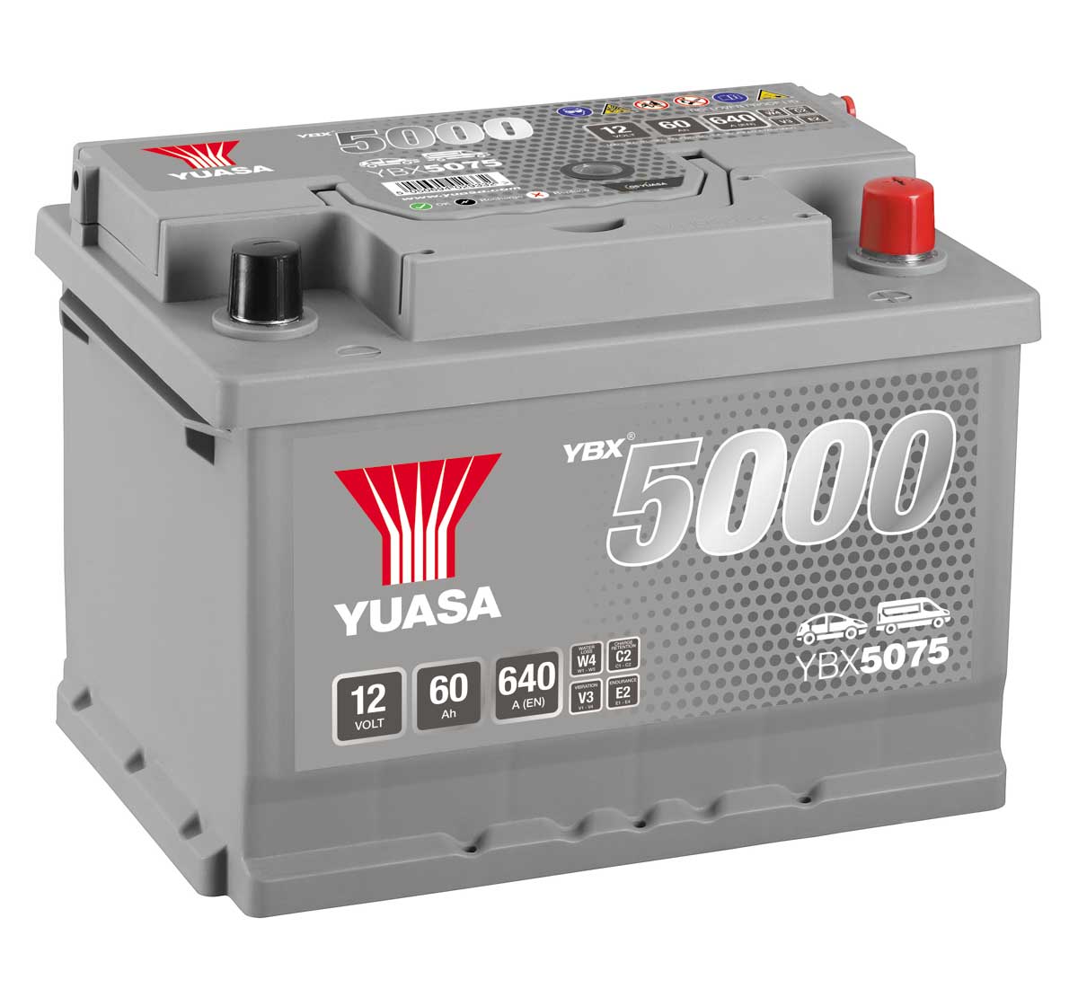 Yuasa YBX5075 12V 075 Car Battery