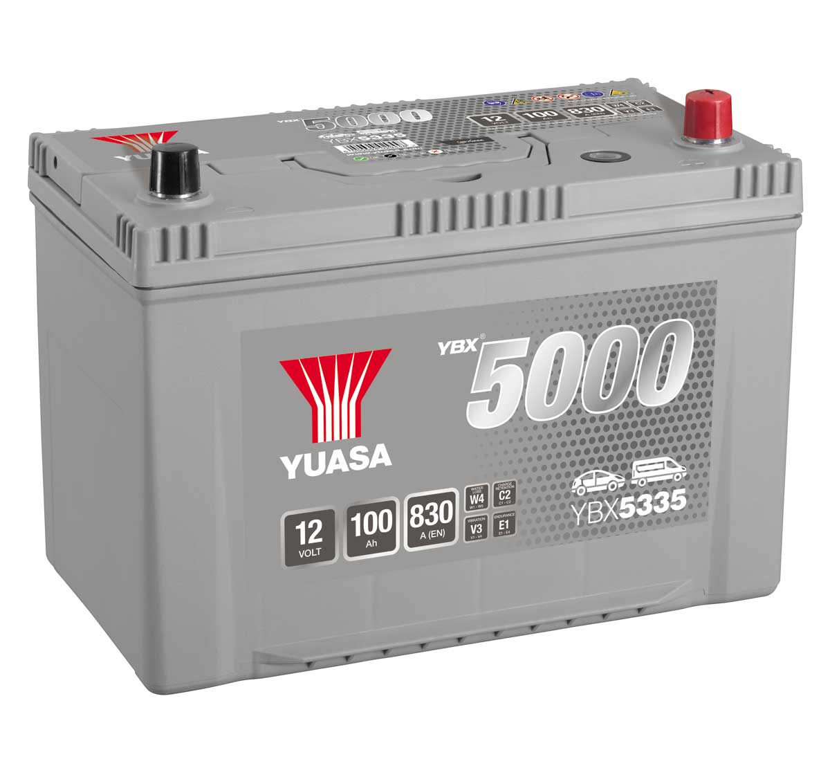 Yuasa YBX5335 Silver 12V 335 Car Battery