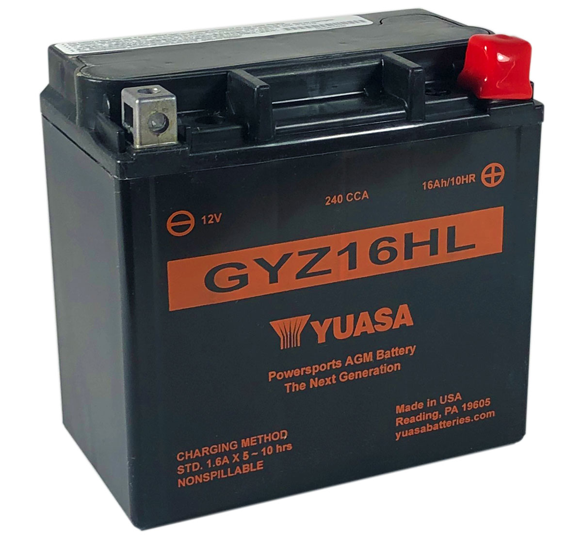 Yuasa GYZ16HL High Performance Motorcycle Battery