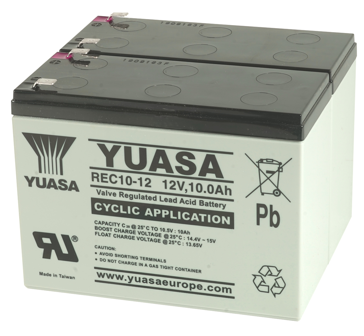 Yuasa REC10-12 x 2 Mobility Scooter Batteries