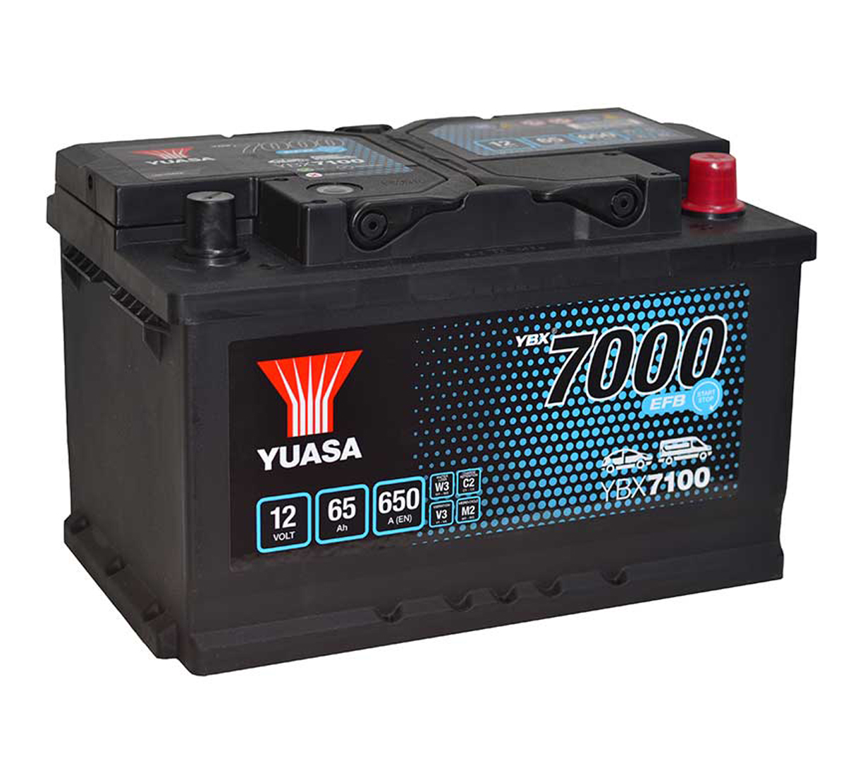 Yuasa YBX7100 12V Stop Start 100 Car Battery