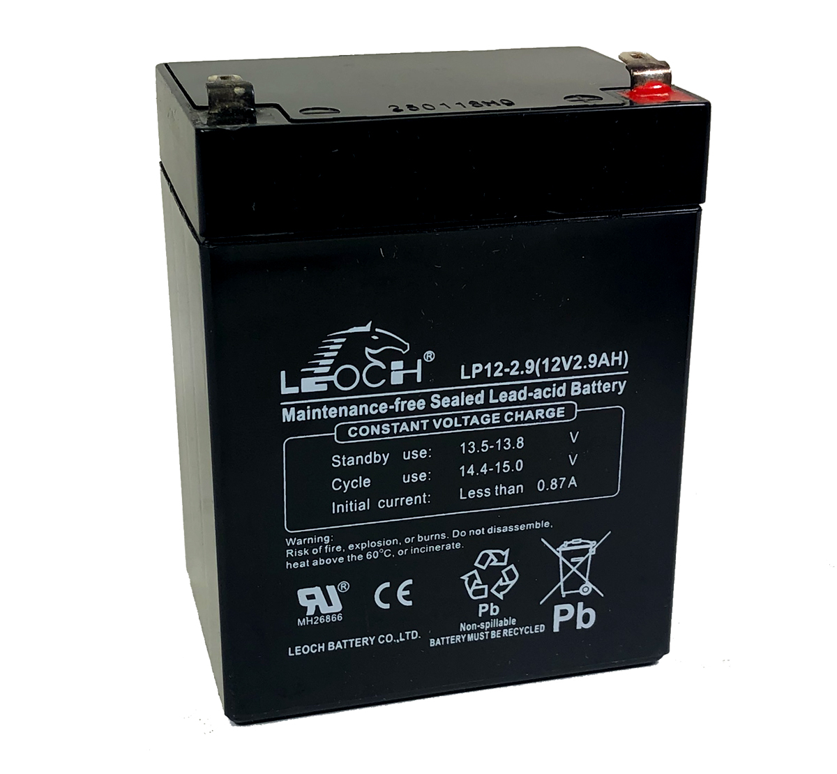 Leoch LP12-2.9 12V 2.9Ah Lead Acid Battery