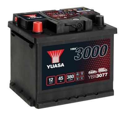 Yuasa YBX3077 077 Size 12V 45Ah Car Battery